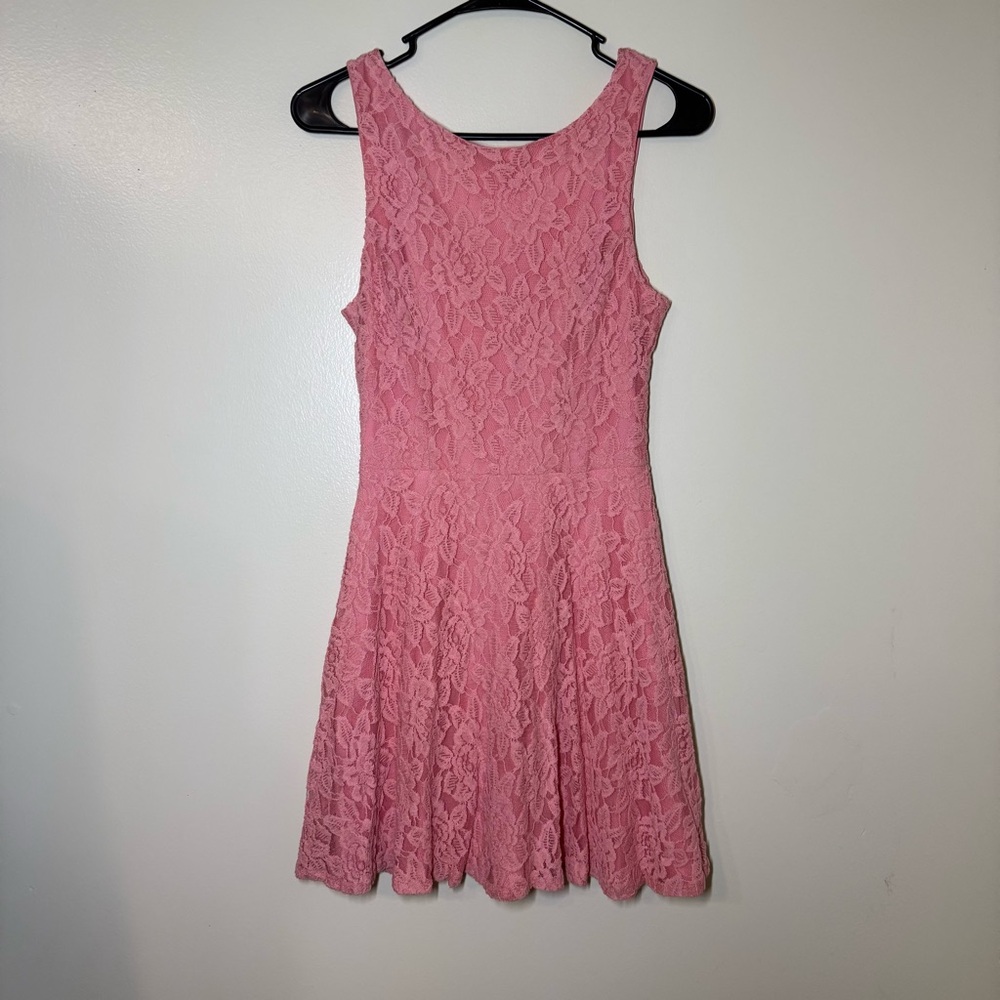 Speechless Pink Lace Mini Dress